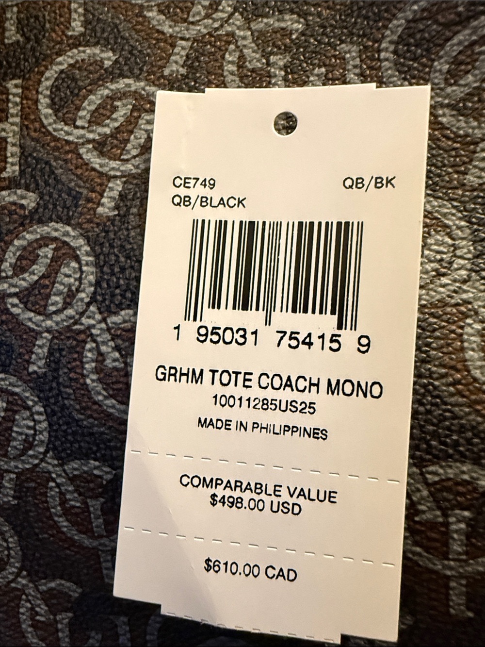 Coach Tote - Picture 7 of 8